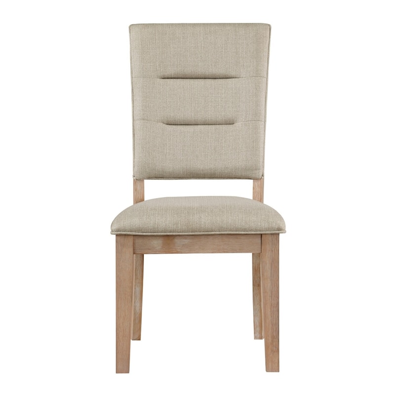 Brown/Beige Fabric Upholstered Wood Frame Dining Chair (Set of 2) Sturdy Dining Chair for Dining Rooms - 19