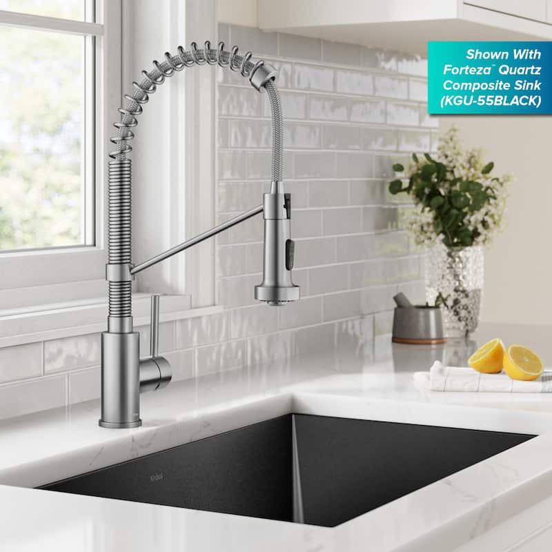 Kraus Bolden 2-Function 1-Handle Commercial Pulldown Kitchen Faucet