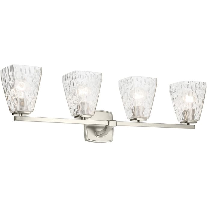Kichler 55217WTR Marant 4 Light 33" Wide Vanity Light with Clear Water - Brushed Nickel