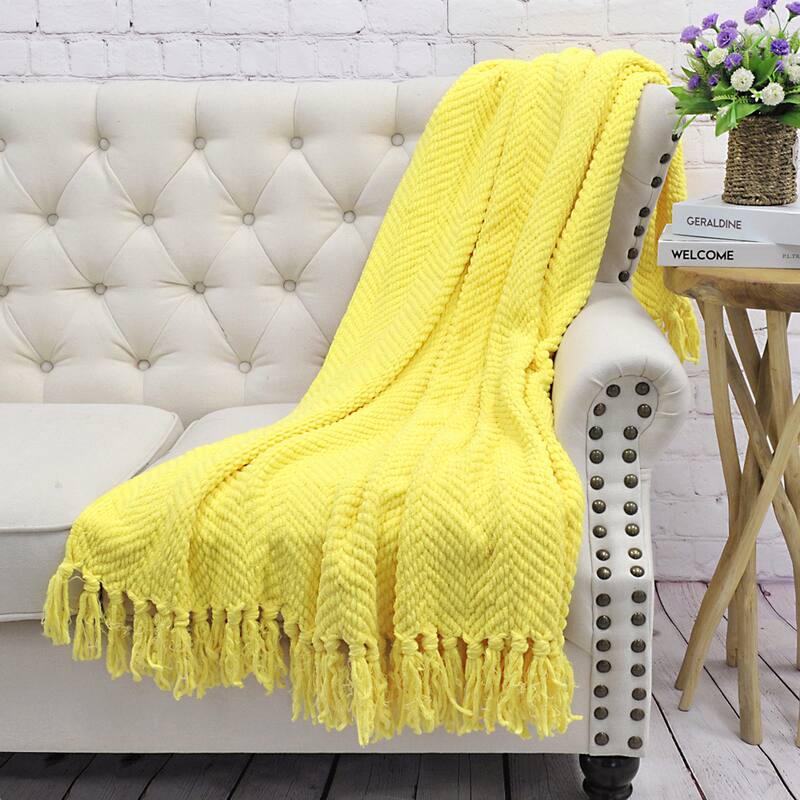 Knitted Tweed Couch Throw