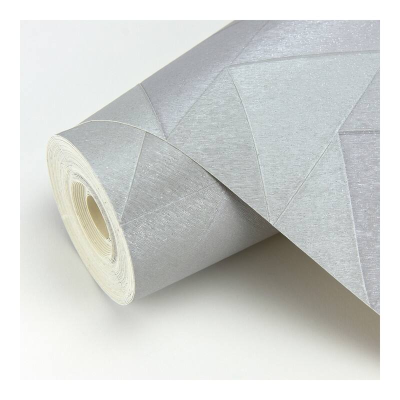 Fine Decor Matrix Grey Triangle Wallpaper - 20.5 x 396 x 0.025