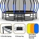 preview thumbnail 4 of 11, 16 ft. Blue Round Outdoor Trampoline with Enclosure Net