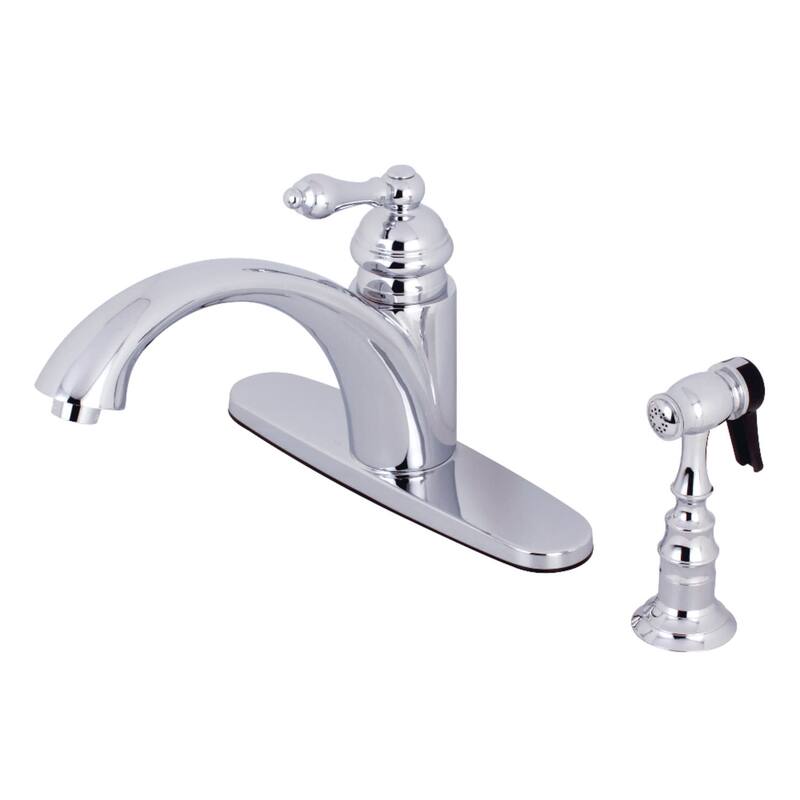Kingston Brass Vintage 1.8 GPM Standard Kitchen Faucet - Includes Side - Polished Chrome