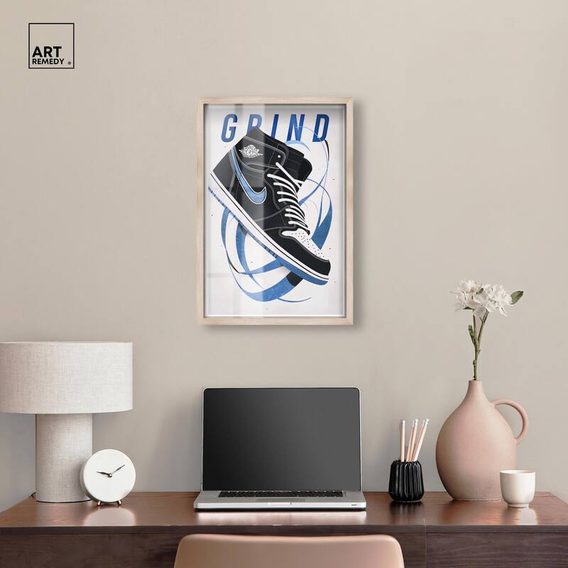 Blue Ribbon Sneaker Shadowbox by Art Remedy
