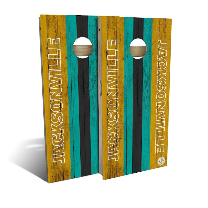 Jacksonville Football Outdoor Cornhole Board Set - Backyard 2x4 - NO Accessories
