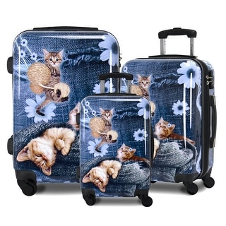 denim luggage set