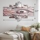 preview thumbnail 3 of 5, Designart "Bohemian Earthly Floral Collage I" Abstract Multipanel Wall Art Living Room set