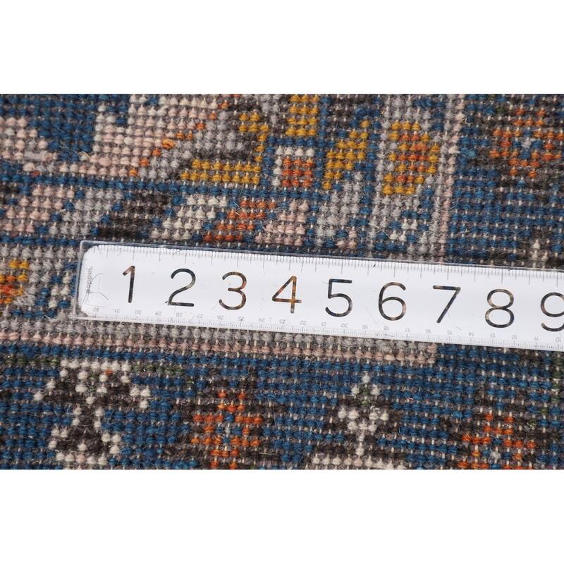 Geometric Heriz Serapi Oriental Foyer Rug Hand-Knotted Wool Carpet - 3'11"x 5'10"