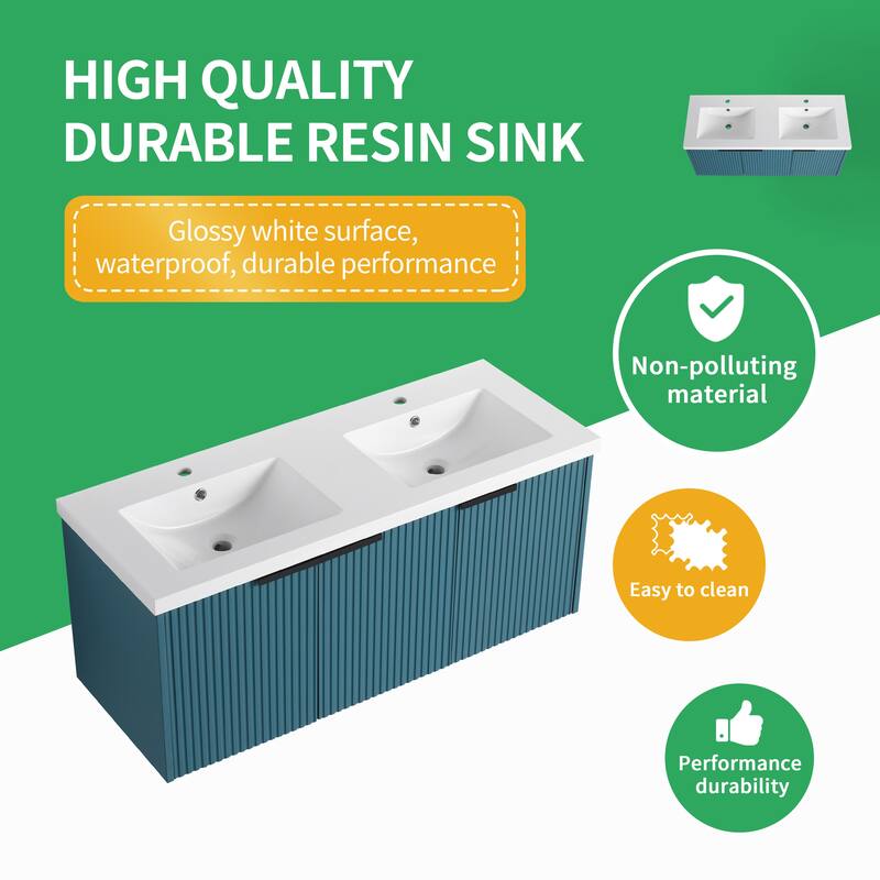 BNK 36''/48'' Single Bathroom Vanity With Sink, Floating Bathroom Vanity with Soft Close Door