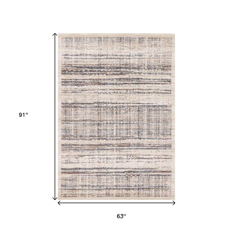 HomeRoots Abstract Modern Rectangle Area Rug - 5' X 8'