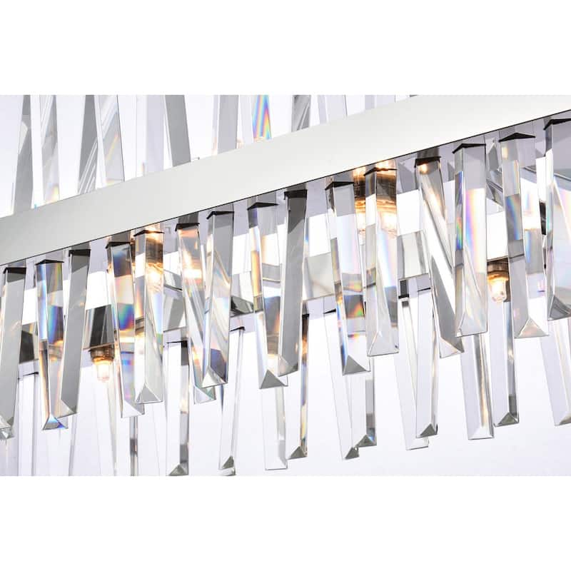 Indigo Home 36 inch crystal rectangle chandelier light