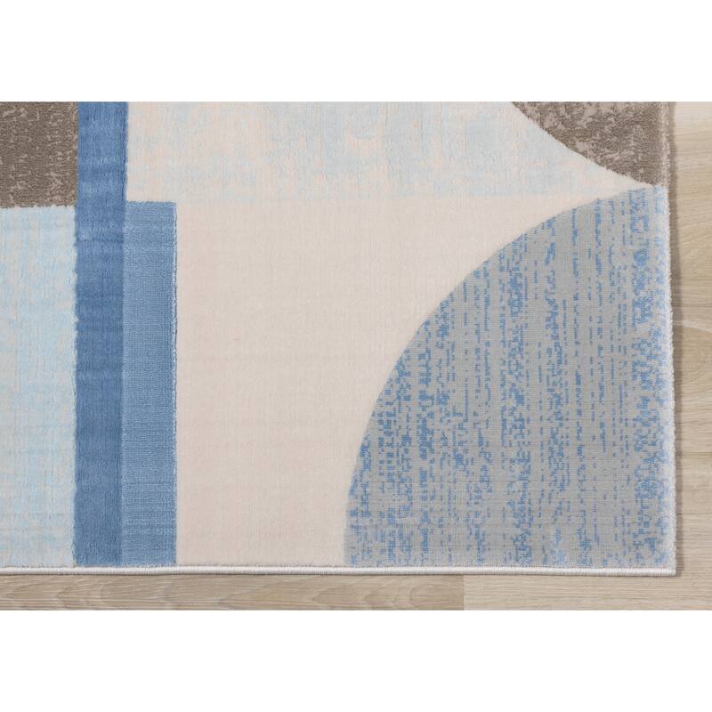 Bloom Collection - Blue/Grey/Cream Shape Shifting Rug