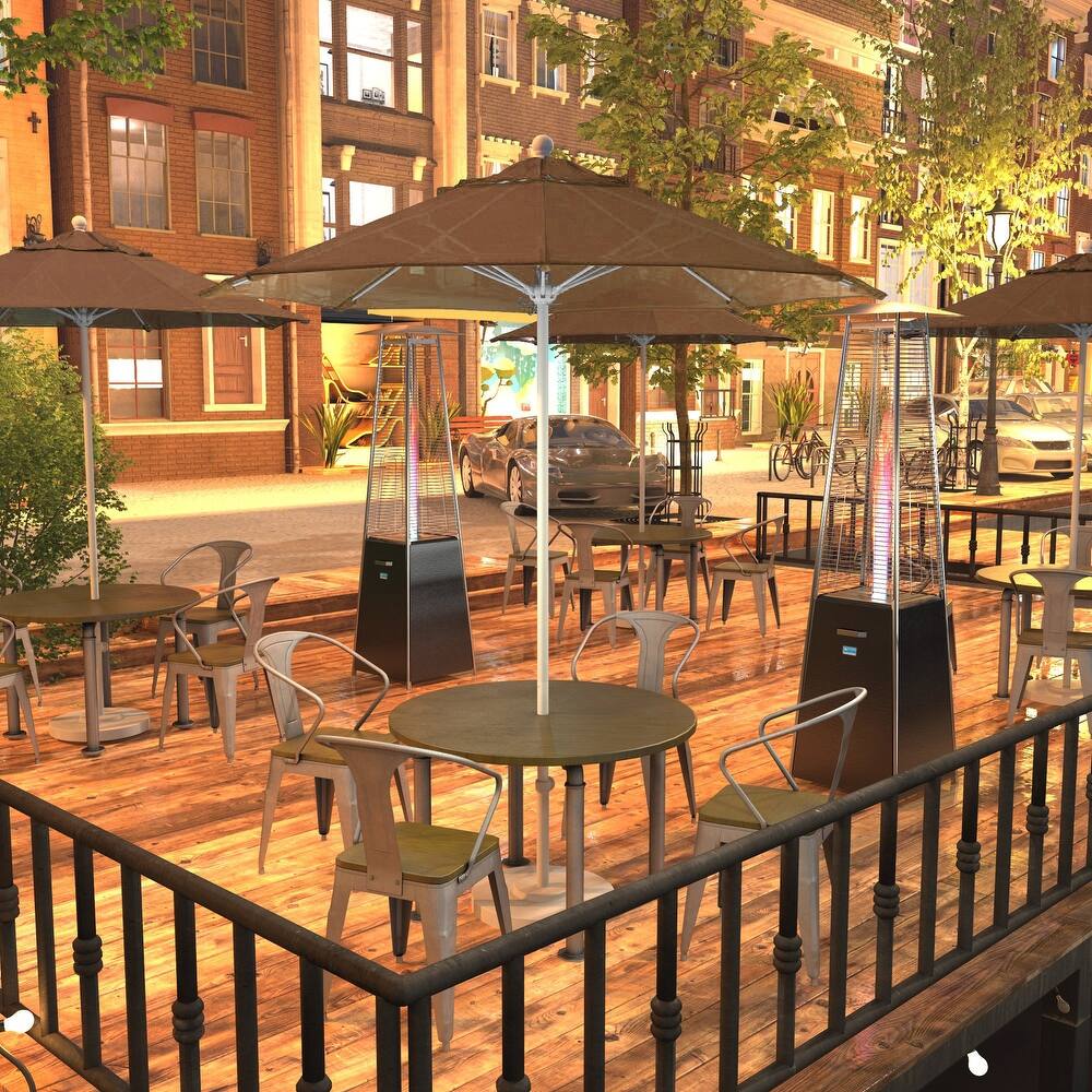 California Umbrella 75' Venture Series Patio Umbrella, White Aluminum Pole Fiberglass Ribs Push Lift Sunbrella