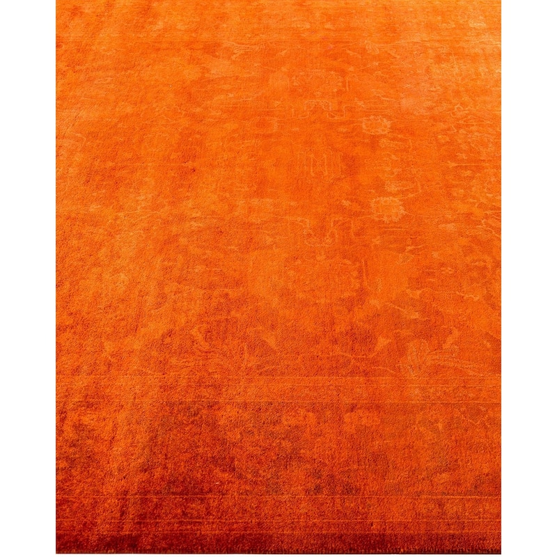 Contemporary Overdyed Wool Hand Knotted Area Rug - 6' 2" x 8' 10"