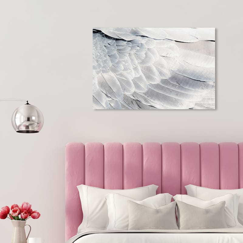Wynwood Studio Canvas Animals Dove Back Gray and Silver Modern & Contemporary Wall Art Canvas Print - 20 x 30