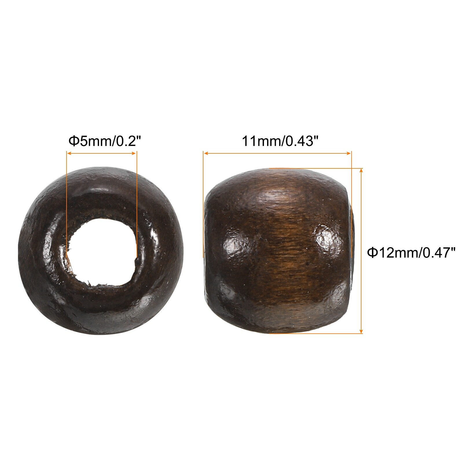 Wood Beads, Round Loose Spacer Beads for DIY Jewelry
