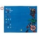 preview thumbnail 1 of 3, Marvel Comics Blue, Red and Green, Captain America, Hulk, Spiderman and Thor Super Soft Milestone Baby Blanket