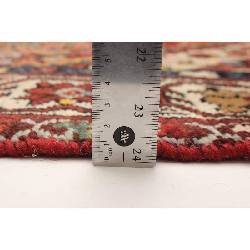 ECARPETGALLERY Hand-knotted Andelz Red Wool Rug - 3'2 x 9'8