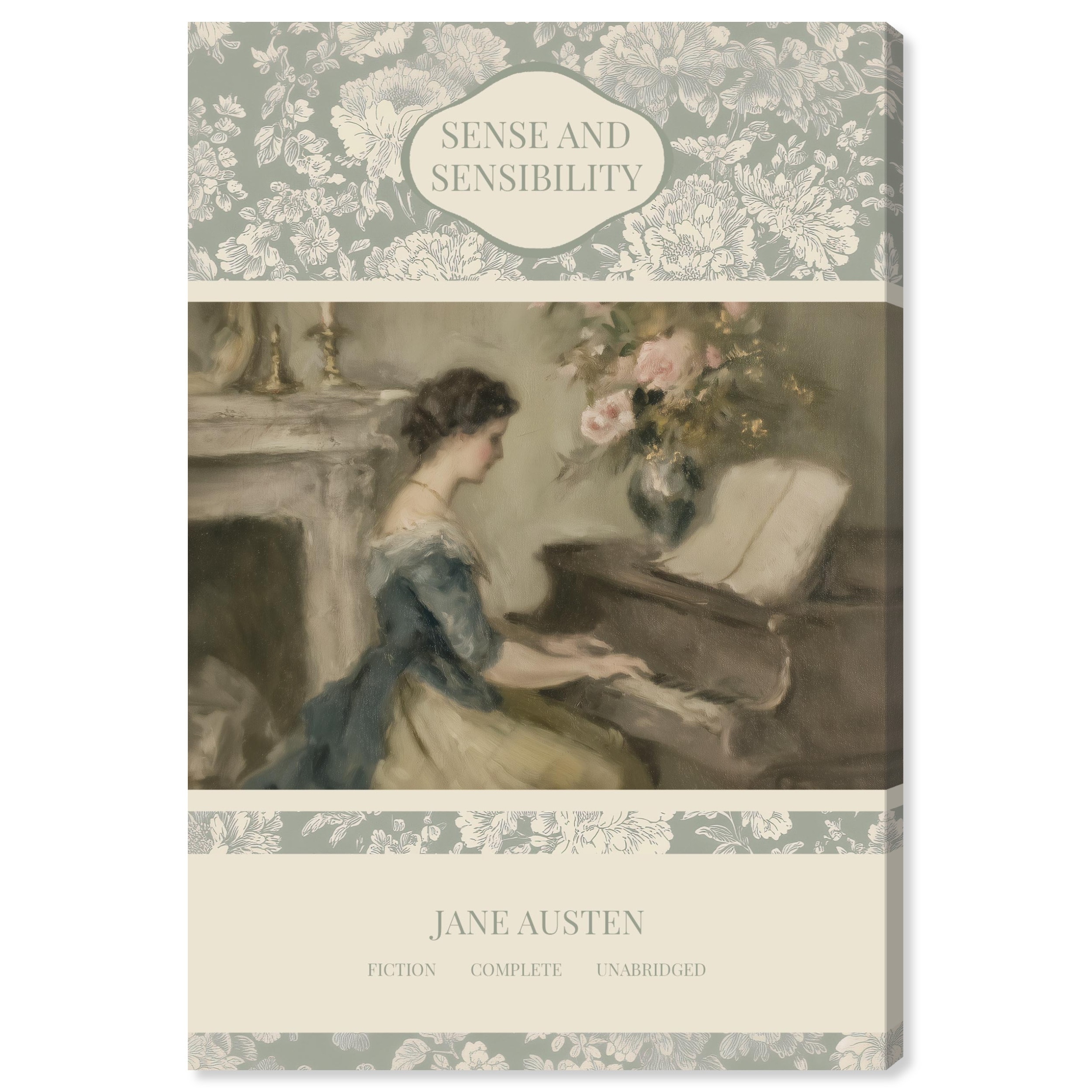 Classic Sense and Sensibility Cover Vintage Canvas by Art Remedy