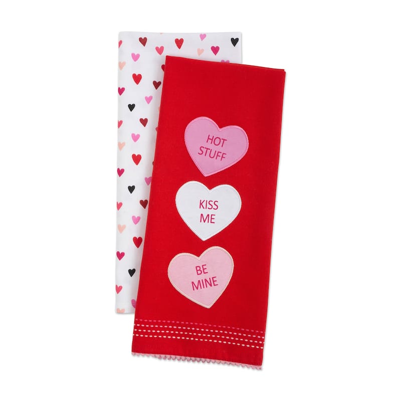 DII Valentine's Day Printed Dishtowel (Set of 2)