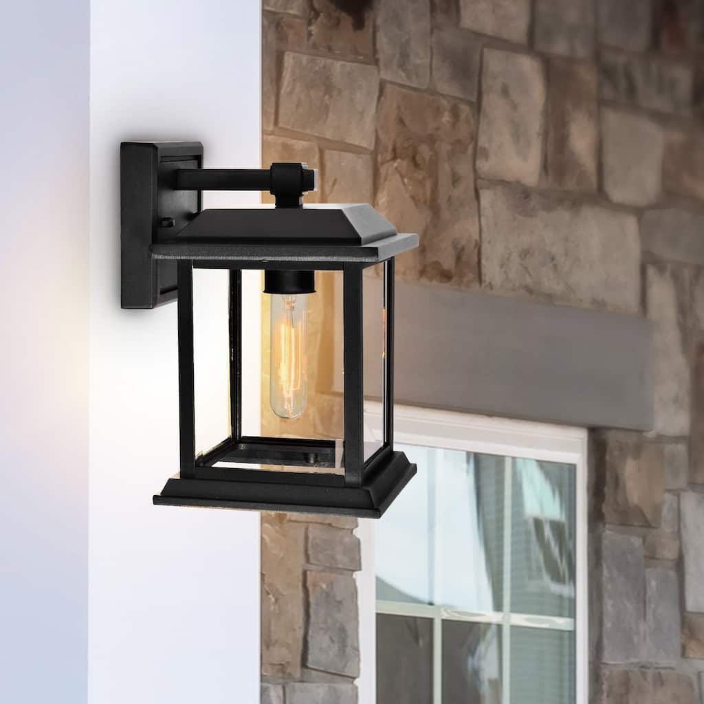 CWI Lighting Blackbridge 1 Light Black Outdoor Wall Lantern