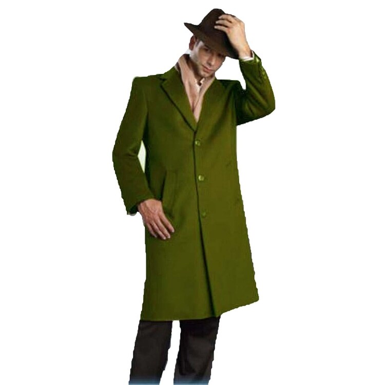 men's olive wool coat