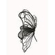 preview thumbnail 3 of 4, Antique Black Butterfly Chair