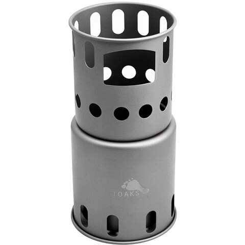 TOAKS Titanium Backpacking Wood Burning Stove STV-12 - Small - Outdoor Camping