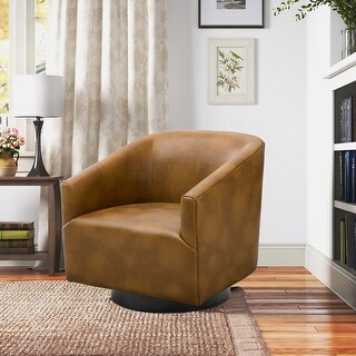 Faux leather camel chair outlet