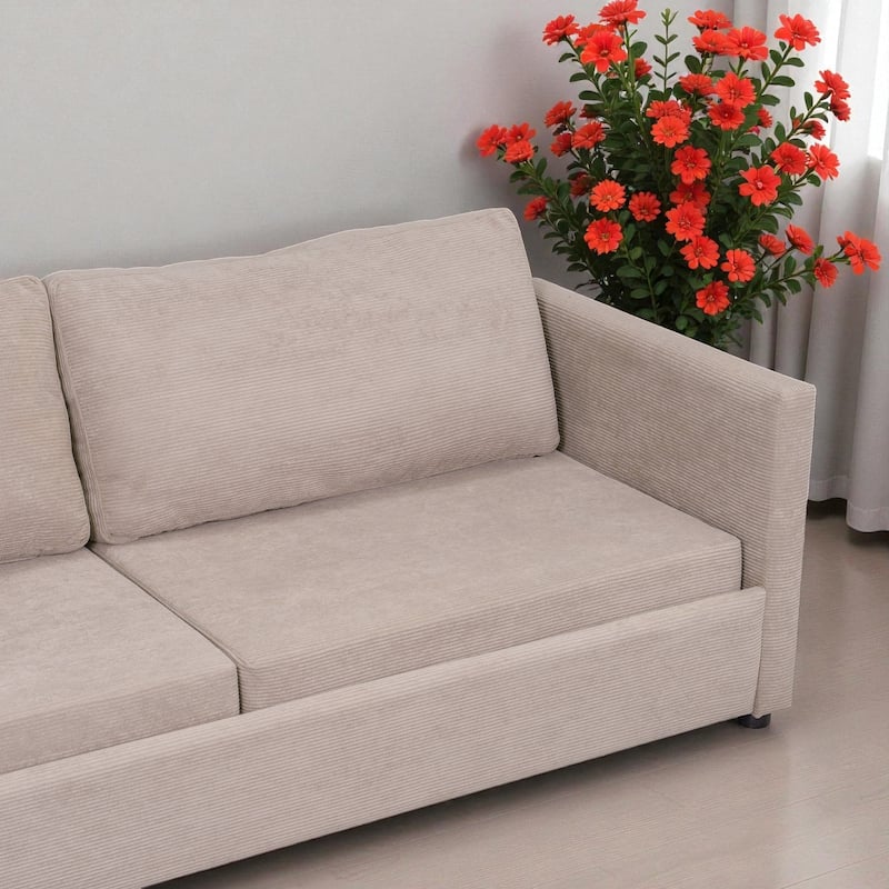 Queen Wall Murphy Bed with Hydraulic Lift Storage, Sofa, Shelves, Drawers, LED & USB Lighting for Small Spaces