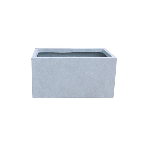 Kante Lightweight Concrete Modern Long Low Outdoor Planter, Small, 23 Inch Long, Slate Gray. Opens flyout.