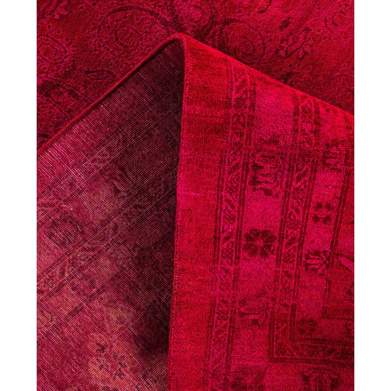 Overdyed One-of-a-Kind Hand-Knotted Area Rug - Pink - 12' 2" x 16' 4"