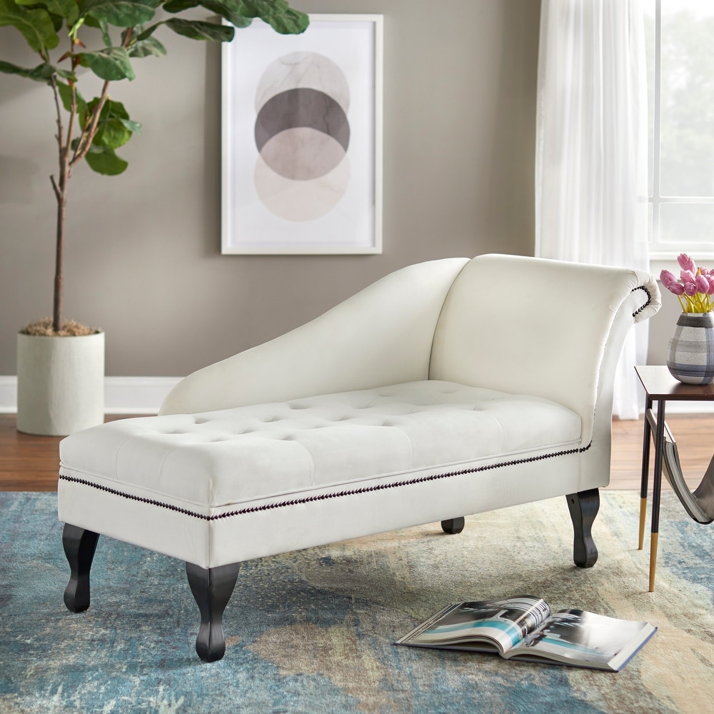 White chaise store lounge