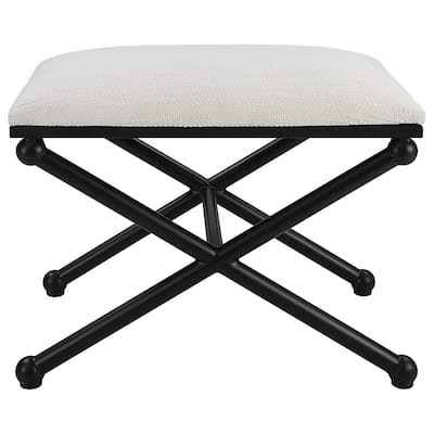 Uttermost Andrews White Small Bench - 24"W x 20"H x 16"D