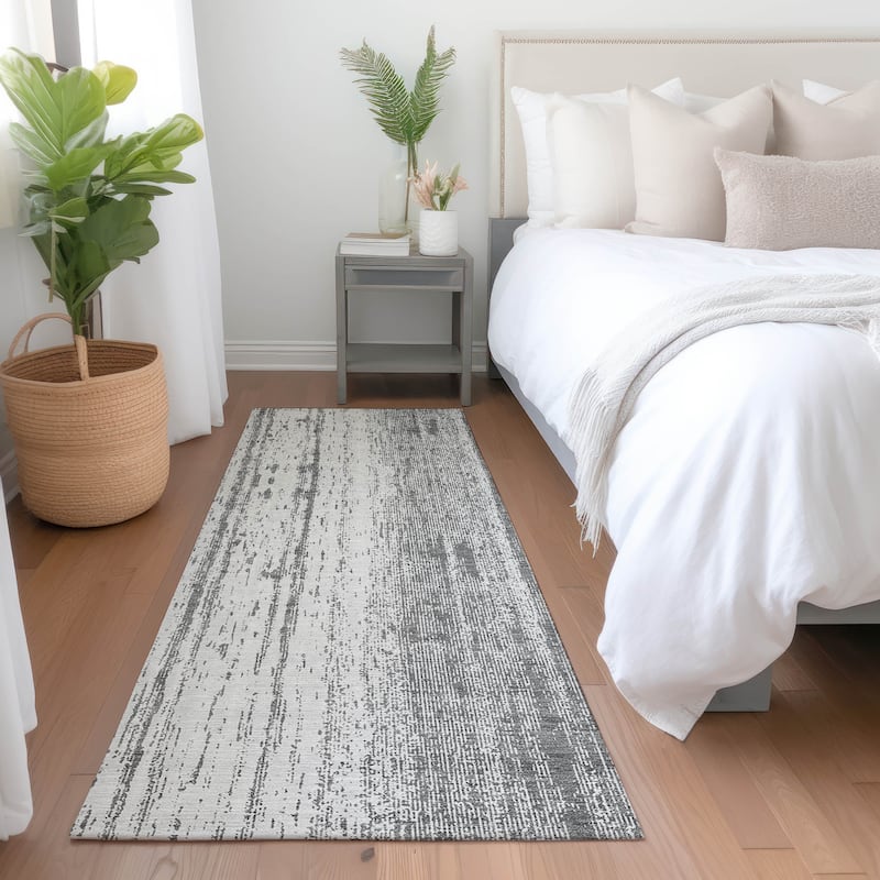Machine Washable Indoor/ Outdoor Chantille Ombre Stripes Rug