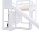 preview thumbnail 20 of 22, Twin Size Wood House Loft bed with Slide, Storage shelves & Light, Climbing Ramp, Wood Color
