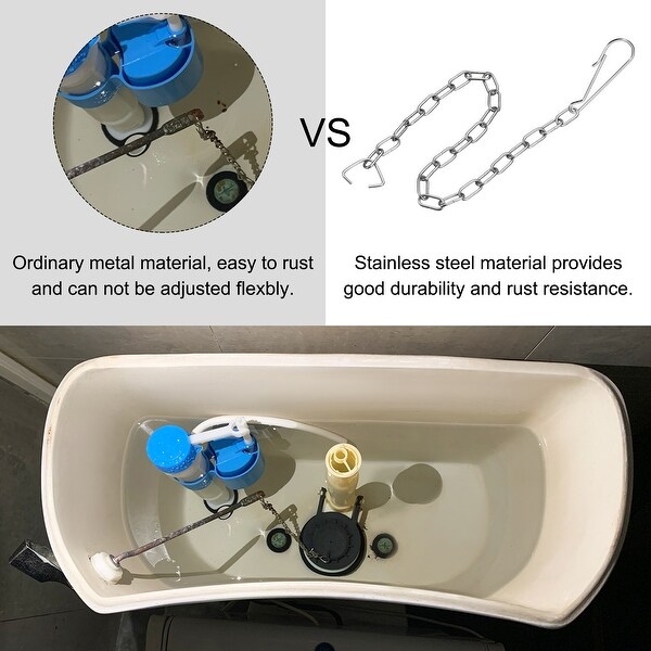2pcs Toilet Flapper Replacement with Chain and Float Rubber