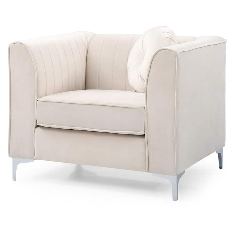 Delray Velvet/ Microsuede Chair