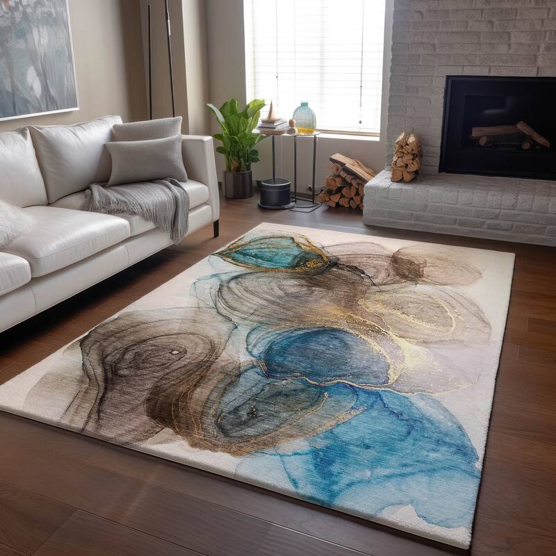 Premium Washable Super Soft Abstract Contemporary Mayfield Rug