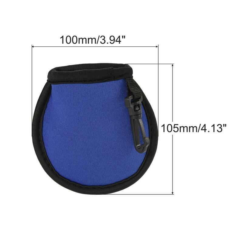 Golf Ball Cleaner Portable Pouch Pocket Washer Bag with Clips - Blue