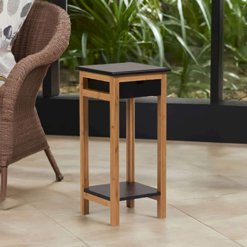 2 Tier Solid Bamboo Frame Plant Stand
