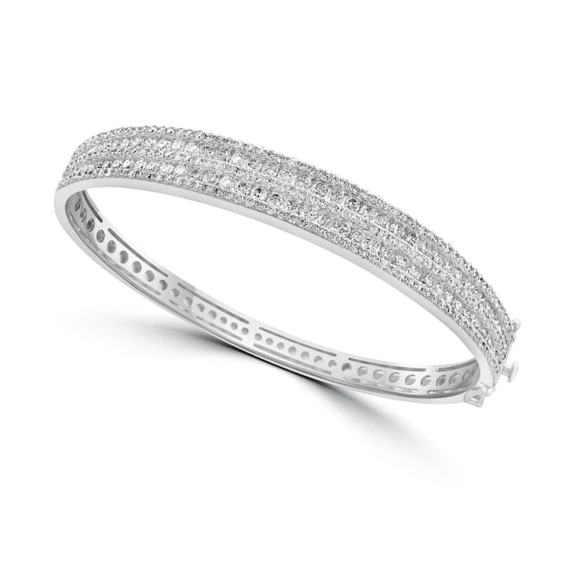 EFFY 14K White Gold Diamond Bangle