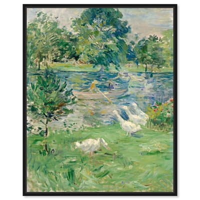Morisot Girl in Boat with Geese Canvas by Art Remedy