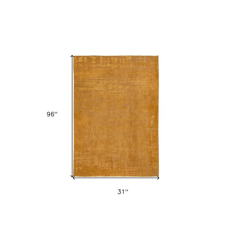 Hera Abstract Modern Non Skid Woven Area Rug By HomeRoots - 96' X '31' X '0.2