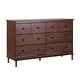 preview thumbnail 57 of 62, Walker Edison Bullrushes 6-Drawer Solid Wood Dresser