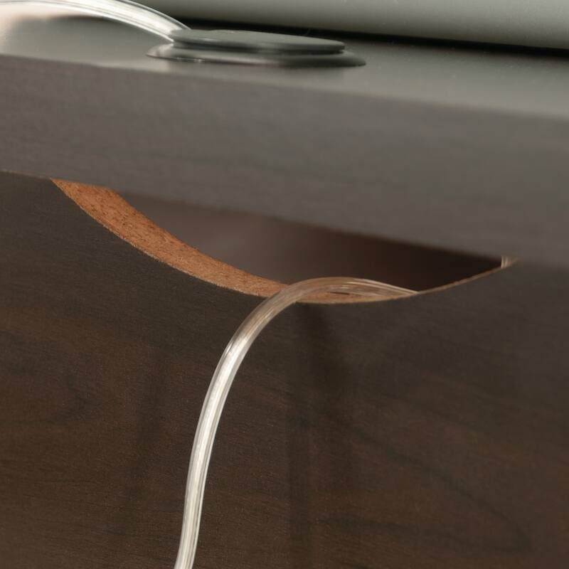 Wood L-Shaped Desk with Durable Surface, Brown