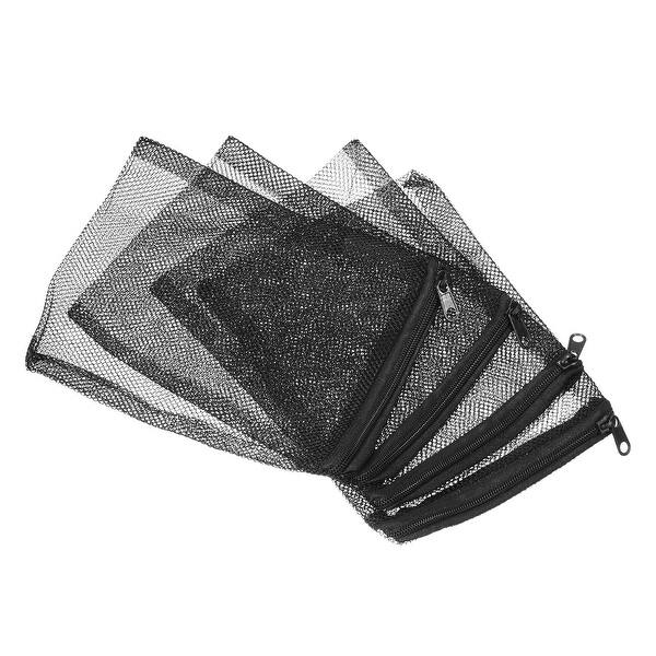 slide 2 of 4, Filter Media Bags 18x13cm 2 mm Hole 10 Pack Mesh Bags w Zipper Black