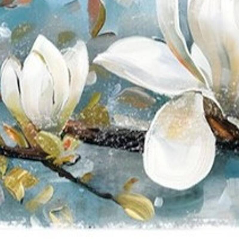HomeRoots 10" X 36" Magnolia Branch Floral Hanging Wall Decor