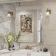 preview thumbnail 56 of 192, KIOTEE Modern Metal Frame Wall Mounted Bathroom Vanity Mirror with 5-year warranty 36x30 - Silver