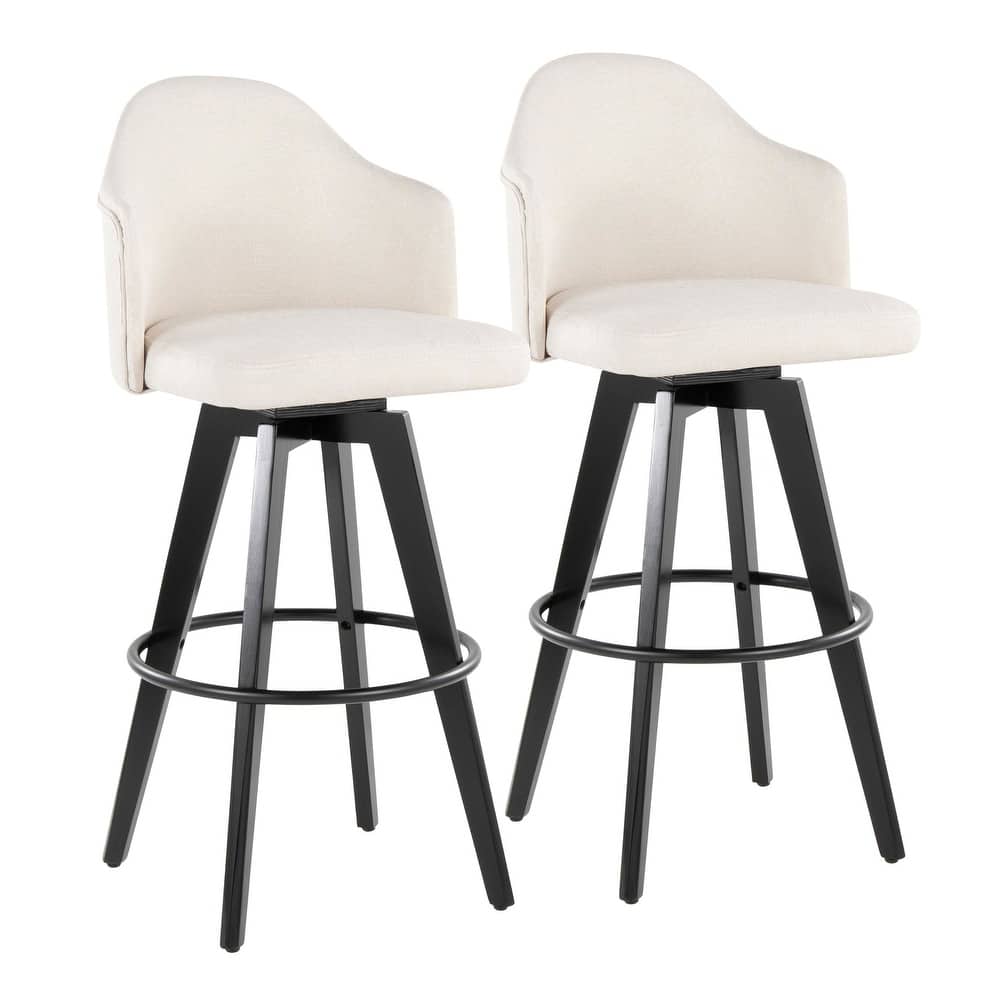 Ahoy Upholstered 30" Fixed-Height Barstool - Set of 2